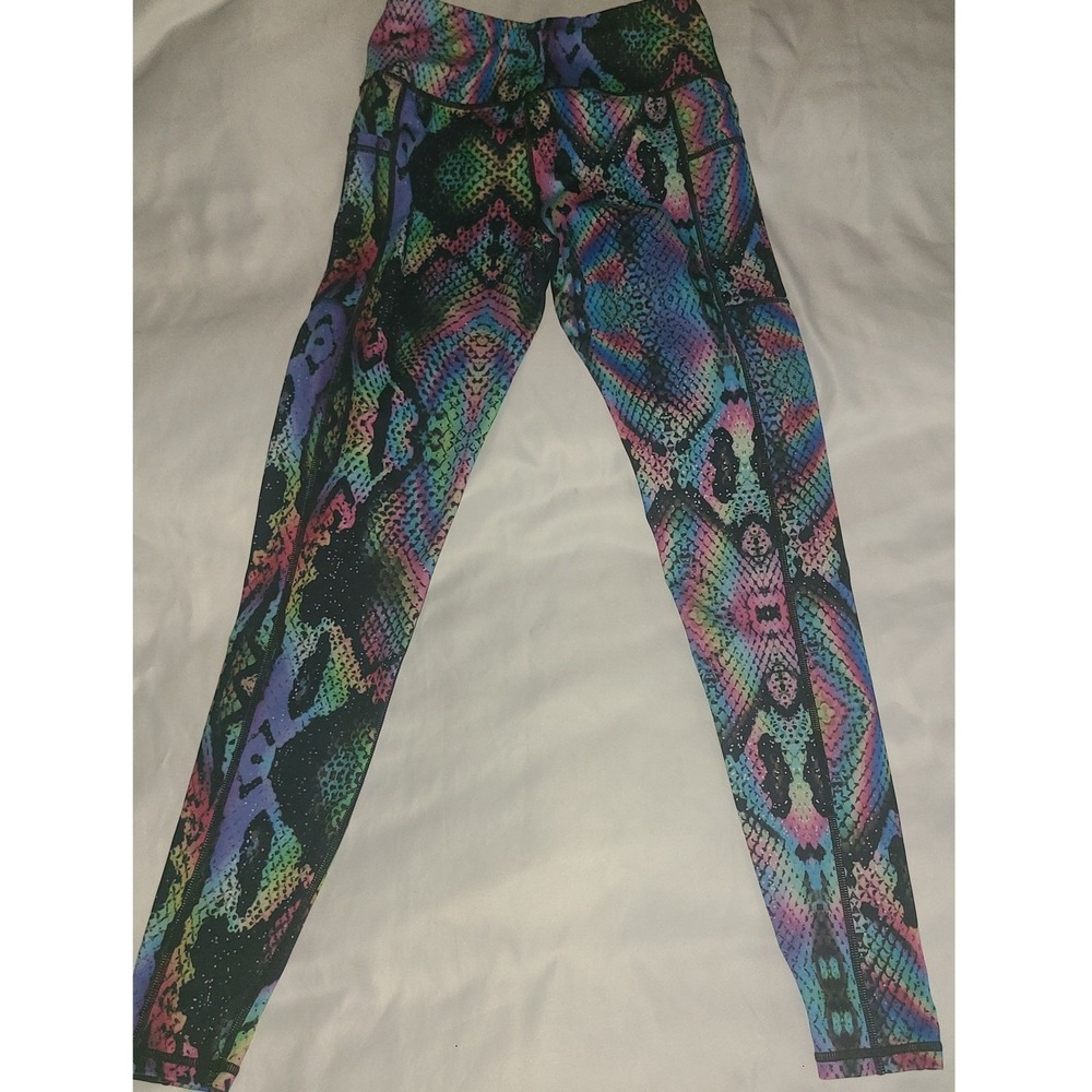 Constantly Varied Gear CVG Rainbow Snakeskin Leggings Pockets XS Squat Proof - Picture 14 of 16